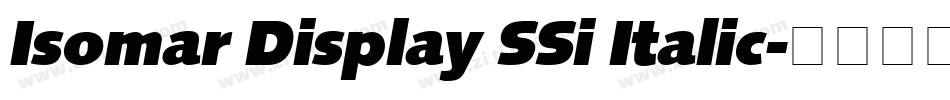 Isomar Display SSi Italic字体转换